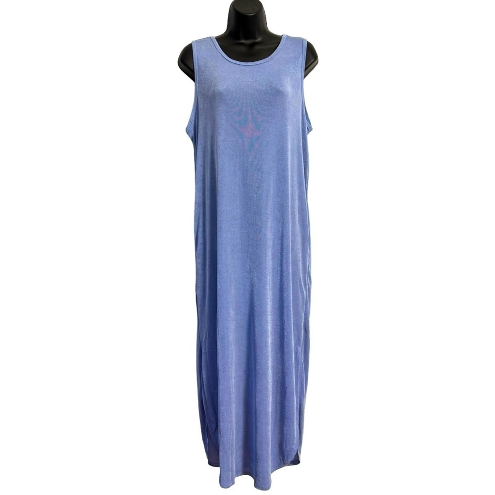 NWT Three Bird Nest maxi dress, stretchy, baby blue, size medium